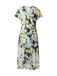 COMMA Robe bleu pastel / citron vert / jaune clair
