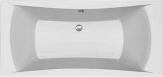 Plieger Temple duobad extra diep en ruim 190x90cm 47cm diep met poten wit