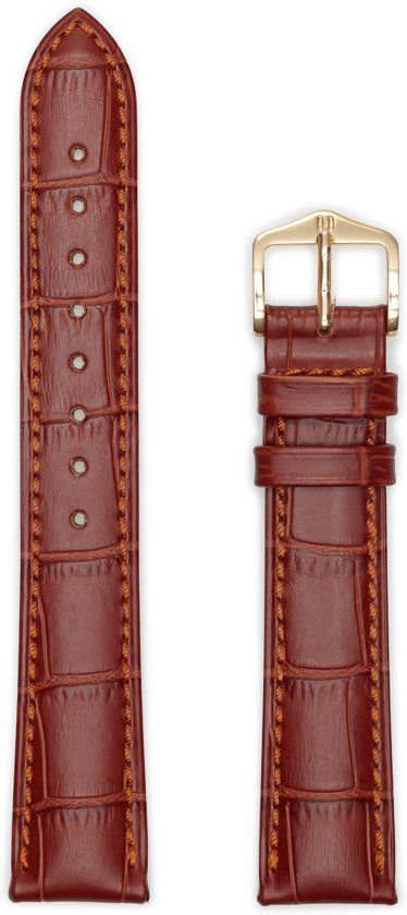 Hirsch Duke Horlogeband - Goudbruin - Leer - 20mm - 9008678004307