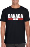 Bellatio Decorations Shoppartners Bv Zwart Canada supporter t-shirt voor heren - Canadese vlag shirts XXL