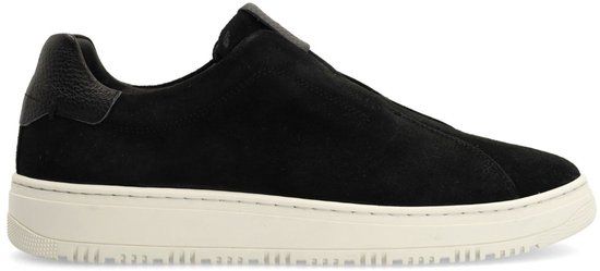 Manfield Zwarte suède sneakers Heren Maat 45