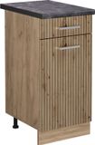 Vicco R-Line Keukenonderkast – 40 cm, WB Antraciet Artisanaal eiken