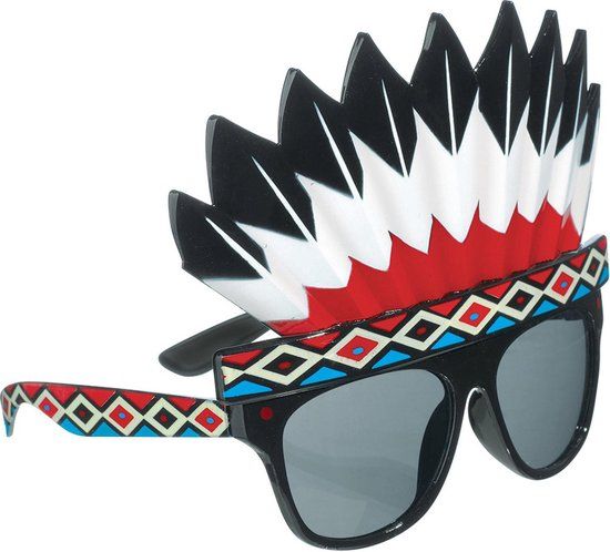 Amscan Feestbril Indiaan - Unisex - Carnaval - Multicolor
