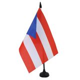 AZ FLAG Tafelvlag Puerto Rico 21x14 cm Polyester 100D Plastic Voet