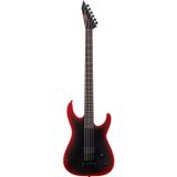 ESP LTD M-6 Baritone ET Black Metal II Black red Burst Satin guitare électrique équipée d'EverTune