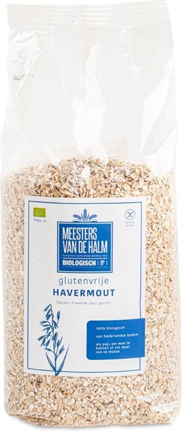 De halm Havermout Glutenvrij Biologisch 750 gr