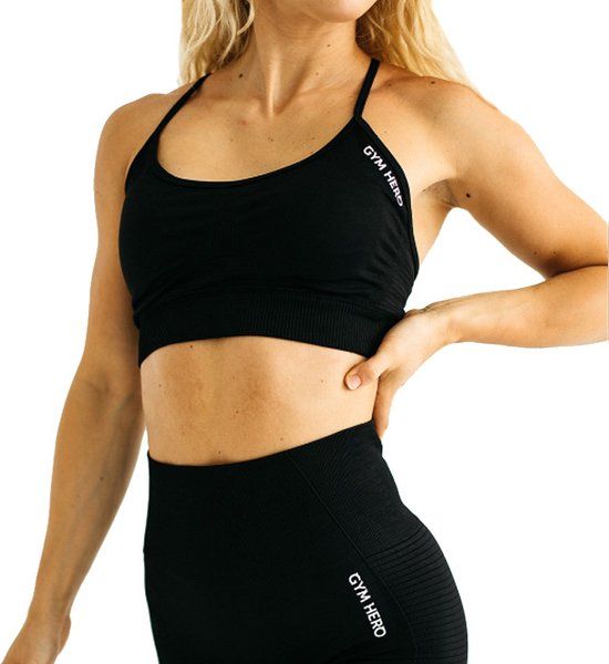 GymHero California Cute Bra - Black - Women's - Size L