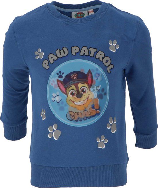 4KidsOnly Cookie Company Paw Patrol Sweater Blauw Katoenmix Unisex Kinderen Maat 110/116