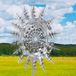 Omgoods - Éolienne cinétique en métal 3D, sculpture pour décoration de jardin