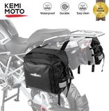 Holland Connections Sacoche de selle de moto Sacoches latérales de moto - 2 pièces - 25L par pièce - Étanche - Universel - Amovible - 2 Sacs de 34x15x31,5cm - Noir