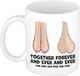 Bellatio Decorations Cadeau mok voor een trouw jubileum - together forever and ever - wit - keramiek - 300 ml