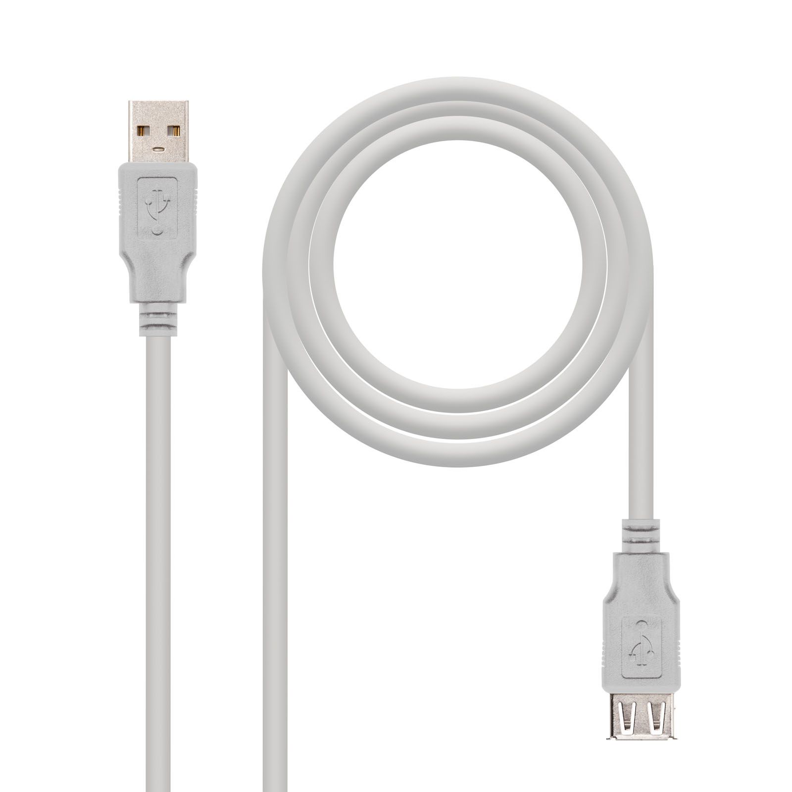 NANOCABLE 10.01.0204 USB-kabel 3 m beige
