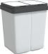 vidaXL Vuilnisbak dubbel 2x25 L wit