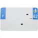 Top Plaq Blanco PVC nummerplaatstrip Top Plaq 62