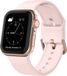 By Qubix Qubix - Soft siliconen bandje met gespsluiting - Lichtroze - Geschikt voor Apple Watch 44mm / 45mm / 46mm / 49mm (Ultra 1,2 en 3)