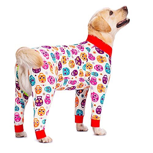 JRKJ Hondenkleding camouflage hond pyjama jumpsuit lichtgewicht hond kostuum onesies voor middelgrote grote honden meisje/jongen shirt