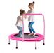 JOYFIT Trampoline pour enfants - Rebondisseur pliable avec poignée - Diamètre 91,5 cm - Capacité de charge 100 kg - Rose