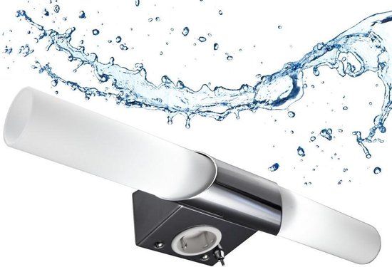 B.K.Licht LED Spiegellamp - 44.5cm - Chroom - 3000K - E14 - 2x 470 Lumen