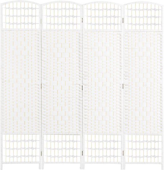 HOMCOM Kamerverdeler 160x1.5x170cm Hout Wit