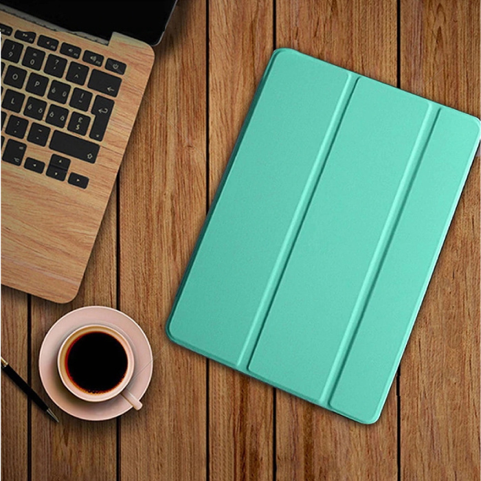 Stuff Certified iPad Mini 5 Leren Vouwbare Cover Hoesje Case Groen