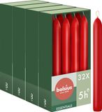 Bolsius Gladde Dinerkaarsen - Rood - 17 cm - 32 stuks