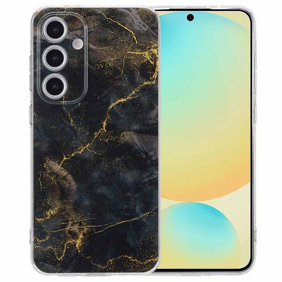 imoshion Hoesje - Geschikt voor Samsung Galaxy S24 FE - Black Marble