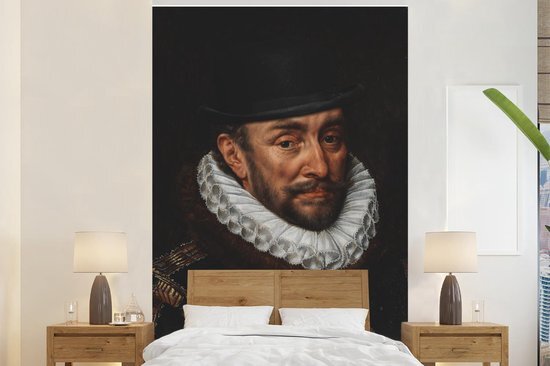 Nr1Wallpaper Behang - Fotobehang Willem van Oranje - Adriaen Thomasz - Hoed - Breedte 155 cm x hoogte 240 cm