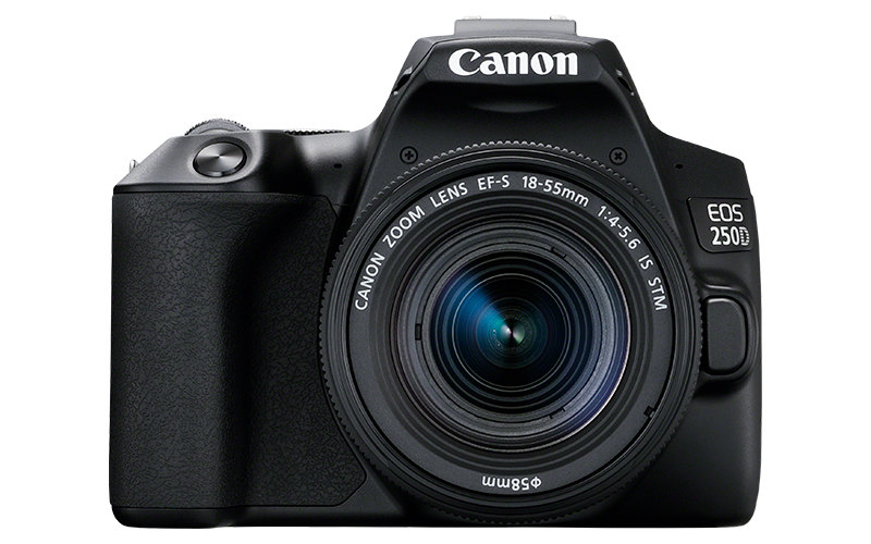 Canon EOS 250D + EF-S 18-55mm f/4-5.6 IS STM zwart