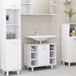 Maison Exclusive - Armoire de salle de bain, blanc, 60x32x53,5 cm, en panneaux de fibres de bois