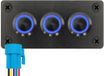 ProRide Interrupteur à bouton-poussoir métallique 12-24V OFF-(ON) - Panneau encastrable triple - 16mm - IP67 - Indicateur LED Bleu