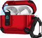 Apple AirPods Pro 1/2 Housse de protection avec mousqueton, rouge