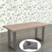 Mucola Set de 2 pieds de table acier Pieds de table Pieds de table design industriel - Gris 60x72 cm