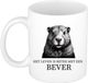 Bellatio Decorations Cadeau mok voor de familie Bever - het leven is beter met - wit - keramiek - 300 ml