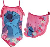 4KidsOnly Lilo & Stitch Badpak + Sarong - Maat 98/104 - Roze