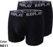 Replay Men's Boxer Short (2 Pair Box) RP101005 - Black/Black - L