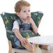 Chaise haute de voyage portable sans marque - Réglable et sûr - Housse de siège lavable pour tout-petit - Tissu pratique - Se glisse dans un sac à main