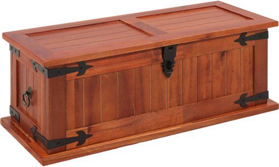 vidaXL Opbergkist - Massief Acaciahout - 60x25x22 cm