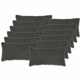 vidaXL - Taie d'oreiller - 12 pièces - HEERLEN - Gris foncé - 40 x 80 cm - Bouclé
