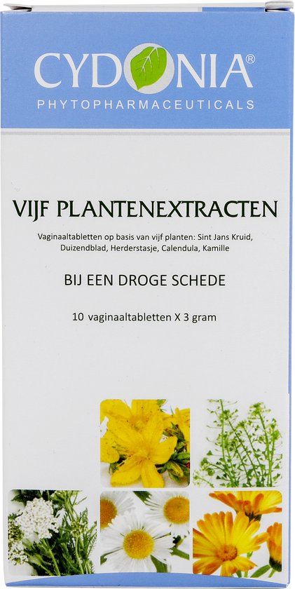 Cydonia Vijf Plantenextracten Vaginaalzetpillen - 10 stuks