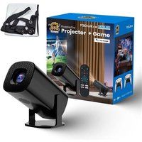 SZSMART P30U mini draagbare projector met 60" 4:3-scherm, Android 11, 2GB+8GB, WiFi 6, automatische nivellering, 4K 240 ANSI met 2 controllers + 36.000 games