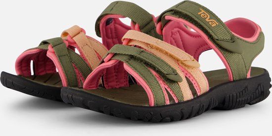 Teva K TIRRA Unisex Sandalen - Zwart/Groen/Roze - Maat 32