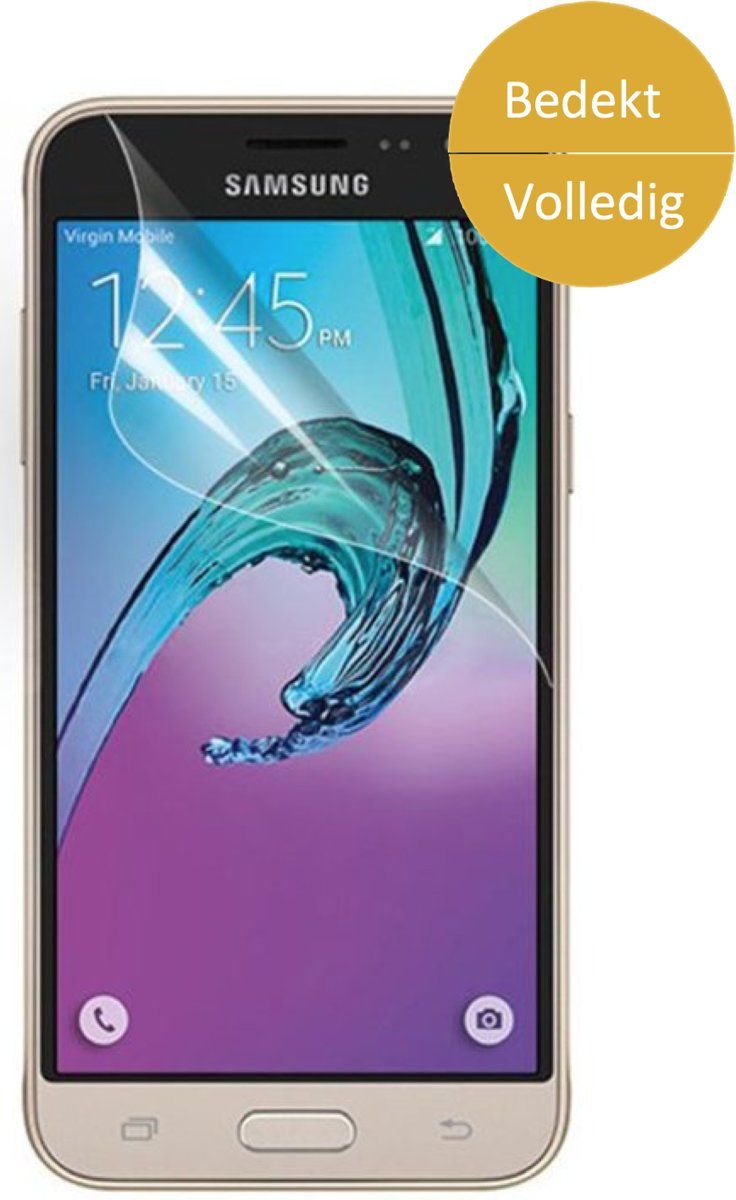 iCall Screenprotector Samsung Galaxy J3 2016 - Glas PET Folie Screenprotector Transparant 0.2mm 9H Full Screen Protector