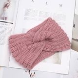New Age Devi Winter Fashion Haarband Roze Oorwarmers Wol Unisex Gebreid Effen Volwassenen