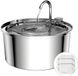 TOMXCUTE Waterfontein voor katten, 3,2 l, kattenfontein van roestvrij staal, met stille pomp en actieve koolfilter met 3 lagen, geschikt voor katten, honden en andere huisdieren