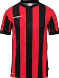 Uhlsport Stripe 2.0 Shirt Korte Mouw Kinderen - Zwart / Rood | Maat: 152