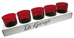 Set van 6 theelichthouders van gekleurd glas - verschillende kleuren