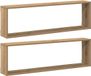 vidaXL Wandschappen kubus 2st 100x15x30cm bewerkt hout artisanaaleiken