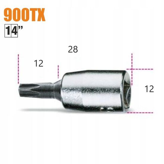 BETA Dop DOP 1/4" TX40 Torx-bit Dop
