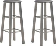 vidaXL Barkrukken - 2 stuks - MDF - Antraciet