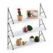 Relaxdays Zwevende Plank Muur Gemonteerd MDF Zwart Wit 600 mm